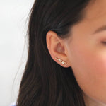 Ear Wings Cream Pearls 14ct Yellow Gold
