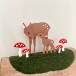 Fawns with Toadstools